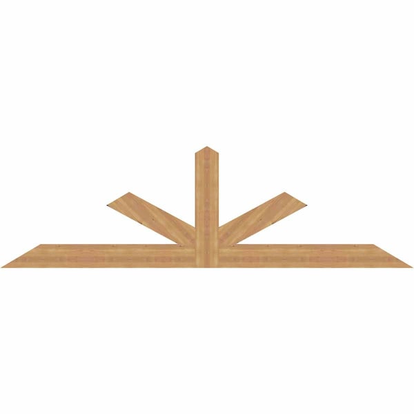 Ekena Millwork Saratoga Smooth Timber Gable Bracket, Western Red Cedar, 96"W x 28"H x 1 1/2"D x 5 1/2"F, 7/12 Pitch GBW096X28X0206SAR00SWR - main